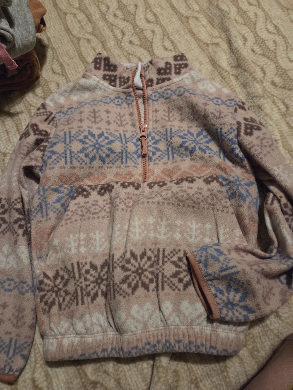 Athletic Works Pink Floral Fleece Jacket